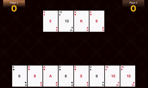 Animation showing building and grouping cards in Suipi